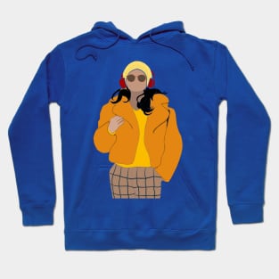 Only Murders In The Building, Mabel Mora Yellow Fur Coat & Red Beats Fan Art Hoodie